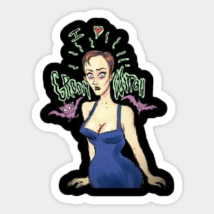 I ♥️ Groovy Witch Sticker